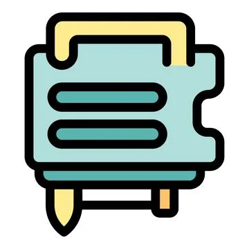 Electronic component with gold contacts and handle, ram memory module Stock Illustration