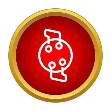 Electronic component icon connecting elements on red background Stock Illustration