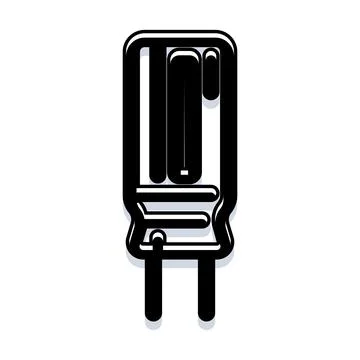 Electronic component icon representing modern technology Illustrazione stock