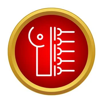 Electronic component icon representing technology and data transfer Stock Illustration