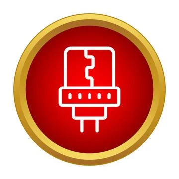 Electronic component icon showing a vacuum tube or transistor Illustrazione stock