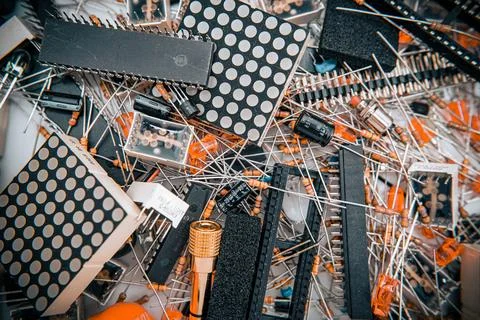 Electronic component materials Stock Photos
