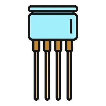 Electronic component or integrated circuit icon design Stock Illustration