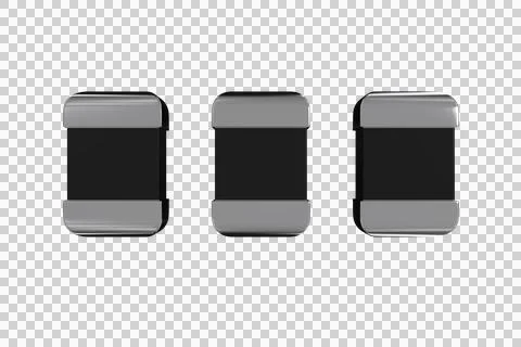 Electronic component over white background Illustrazione stock