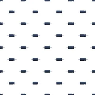 Electronic component pattern repeating on white background Illustrazione stock
