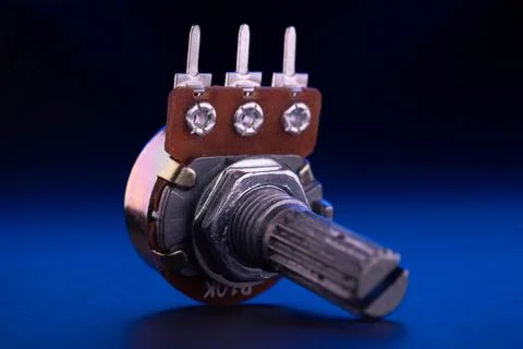 Electronic Component Potentiometer Ohms Level Stock Photos