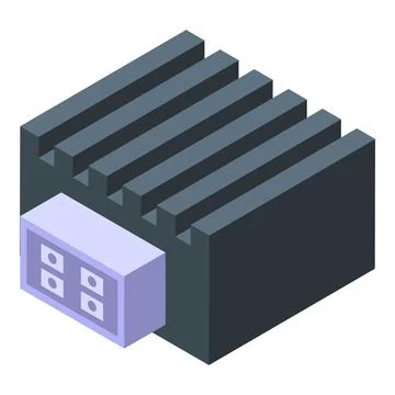 Electronic component regulator icon, isometric style 스톡 일러스트
