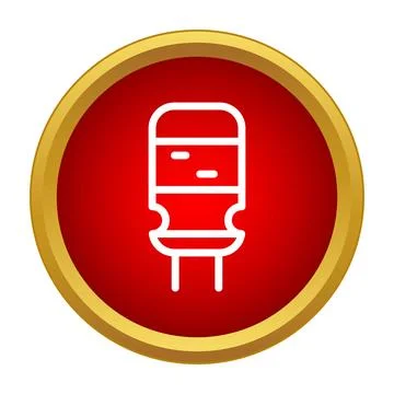Electronic component resistor or capacitor simple linear icon Stock Illustration