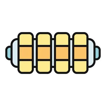 Electronic component resistor providing electrical resistance illustration Illustrazione stock