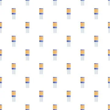 Electronic component seamless pattern forming a technological background 스톡 일러스트