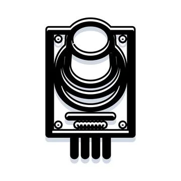 Electronic component system connecting future technology illustration Ilustración de archivo