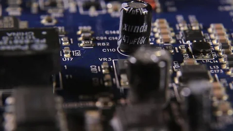 Electronic components in assembly Stock Footage 87661211
