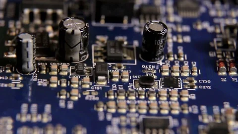 Electronic components in assembly Stock Footage 87661252
