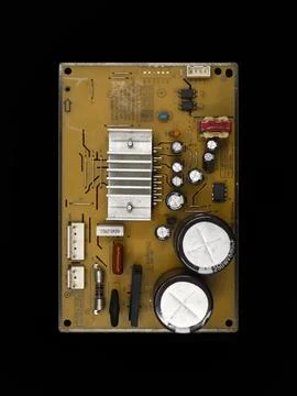 Electronic components assembly on a power control inverter circuit motherboard Photos