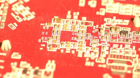 Electronic components on board Stock Footage 58821938
