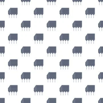 Electronic components creating a seamless pattern background 스톡 일러스트