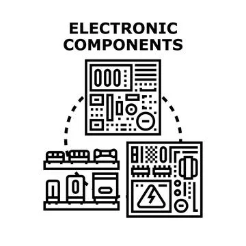 Electronic components developing modern digital hardware systems Stock-Illustration