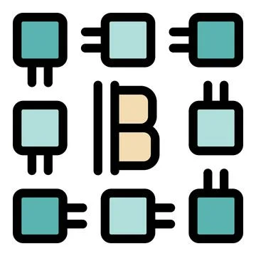 Electronic components forming letter b, resistors, capacitors, and inductor.. Ilustración de archivo