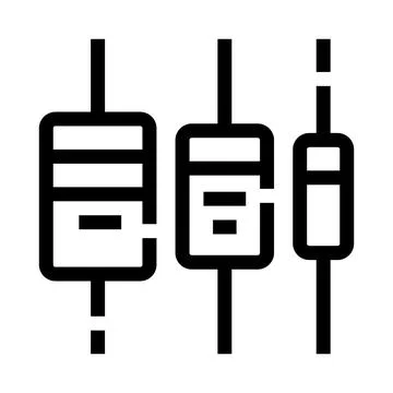 Electronic components illustrating circuit analysis and control Stock Illustration