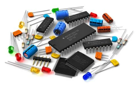 Electronic components Stock Illustration
