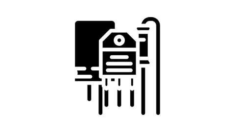 Electronic components manufacturing engineer glyph icon animation Stock Footage 326744464