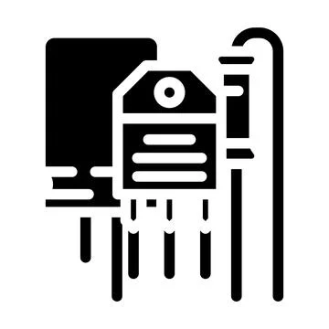 Electronic components manufacturing engineer glyph icon vector illustration Stock Illustration