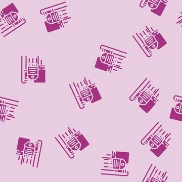 Electronic components manufacturing engineer glyph vector seamless pattern Stock Illustration