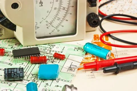 Electronic components Foto stock
