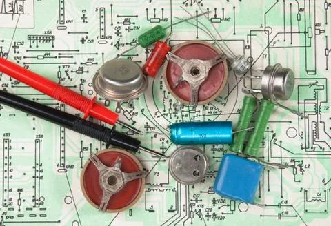 Electronic components Foto stock