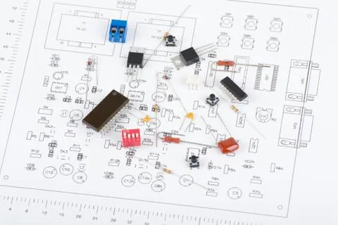 Electronic components Stock Photos