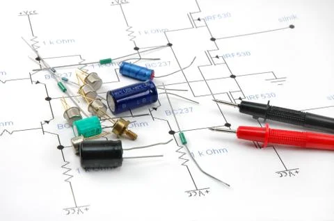 Electronic components Stock Photos