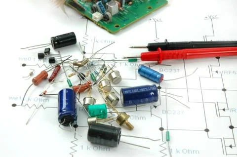 Electronic components Stock Photos