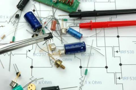 Electronic components Stock Photos