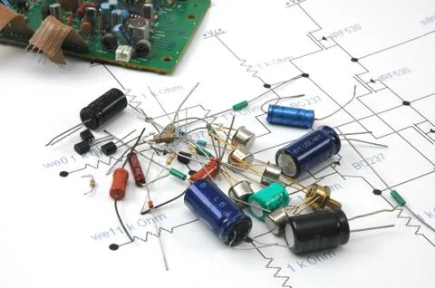 Electronic components Stock Photos