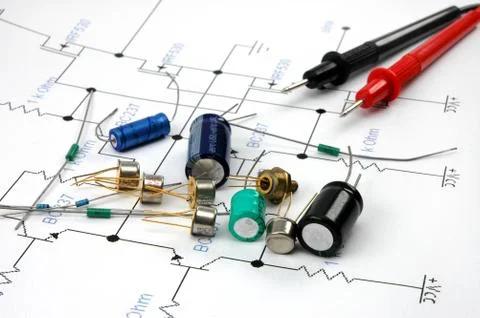 Electronic components Stock Photos
