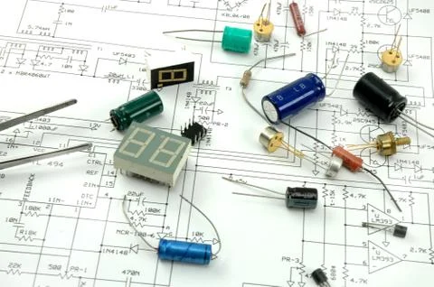 Electronic components Stock Photos