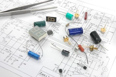 Electronic components Stock Photos
