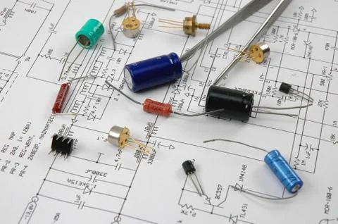 Electronic components Stock Photos