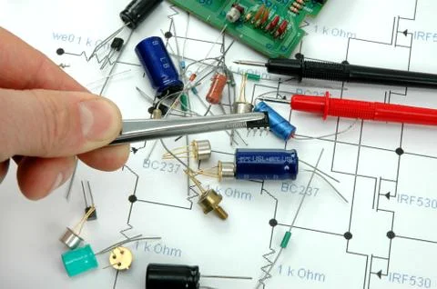 Electronic components Stock Photos