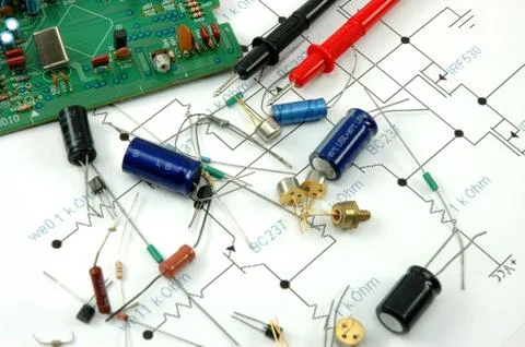 Electronic components Stock Photos
