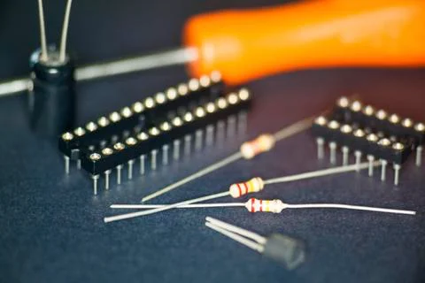 Electronic components Stock Photos