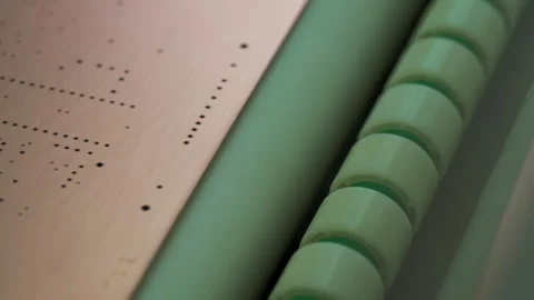 Electronic Components Production. Motherboard Base. Manufactured Boards.Conveyor Stock Footage 197344298