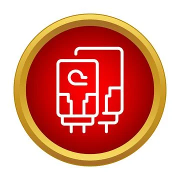 Electronic components showing capacitor icon symbol Stock Illustration