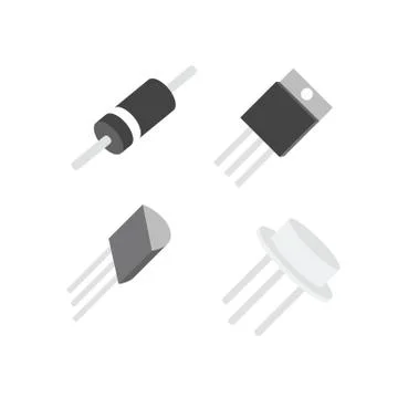 Electronic components, Vector of icons by EPS10 Stock Illustration