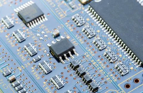 Electronic computer circuit board Stock-Fotos
