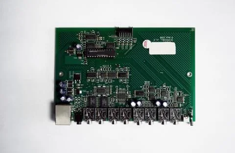 Electronic computer circuit board 库存照片