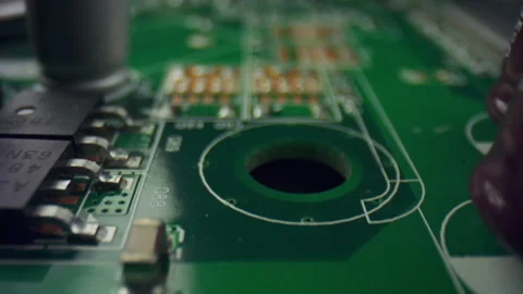 Electronic computer hardware technology. Integrated communication processor Stock Footage 132324417