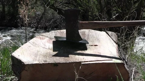 Electronic Computer Tablet Struck by Ax Axe 1 Stock Footage 274174425