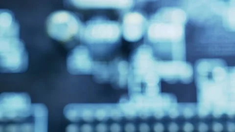 Electronic computer top view2 Stock Footage 134547956