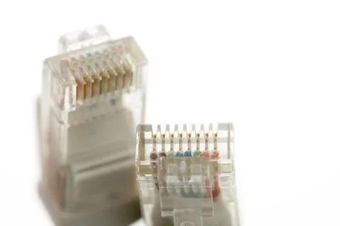 Electronic connection cable ethernet rj45 Stock Photos